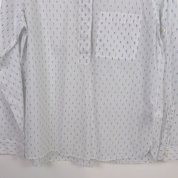 Gap New Women’s M Roll-up Tab Sleeve Half Button Up Curved Hemline‎ Shirt - Picture 9 of 9